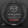 Mazda Leather Steering Wheel Cover for Various Models 