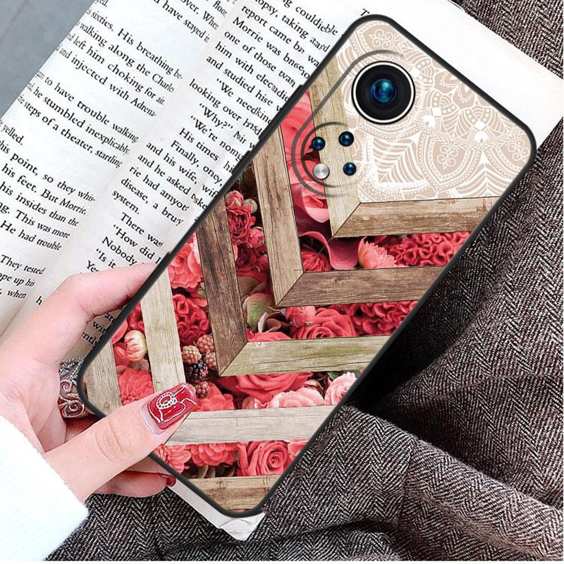 Деревянный чехол с цветочной мандалой для Honor Magic 5 6 7 8 Pro Honor Win RT X9d X9c X9b X9a X8c X8b 50 70 90 400 200 Lite