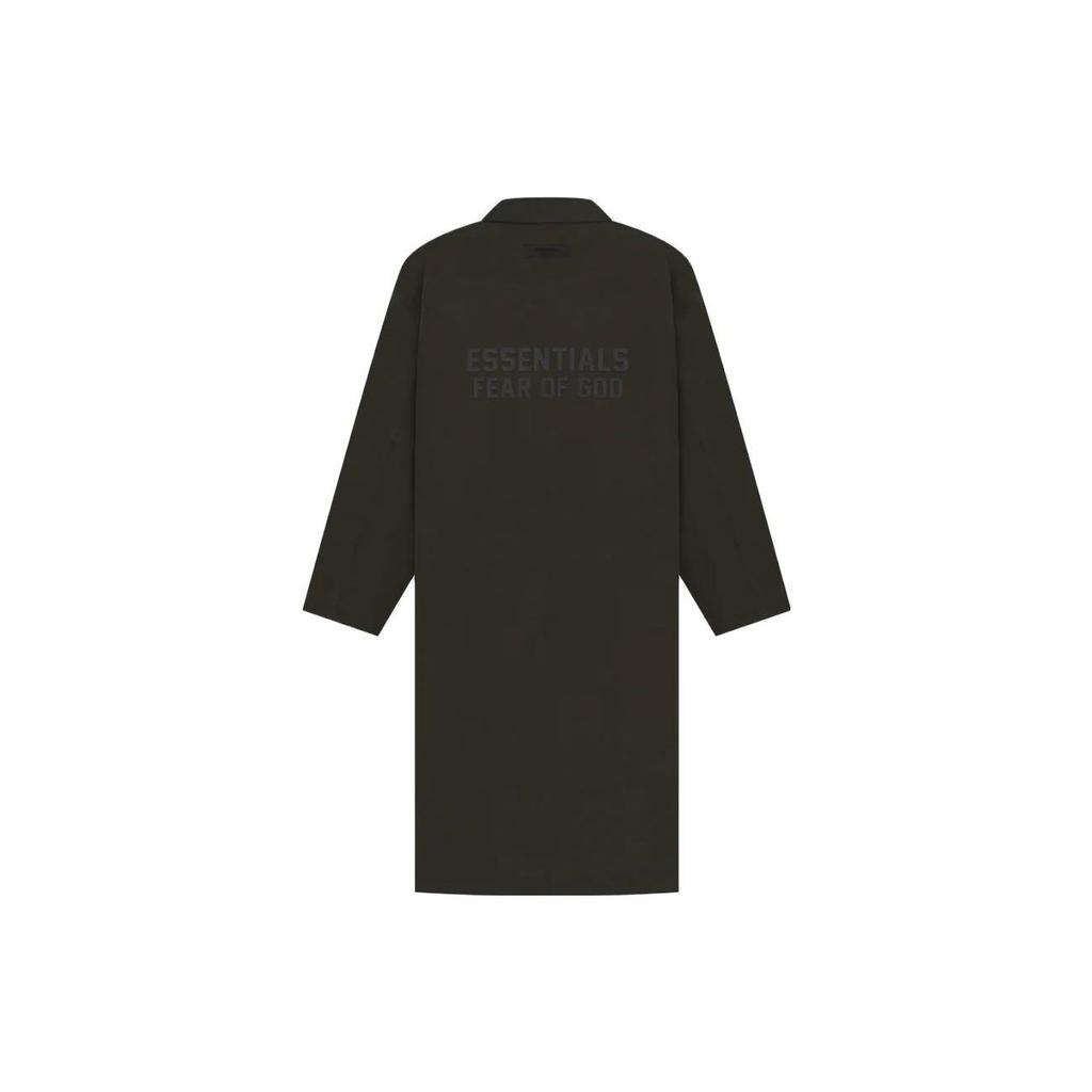 Fear of God Essentials SS23 Длинное пальто Мужская верхняя одежда Черный FOG-SS23-049