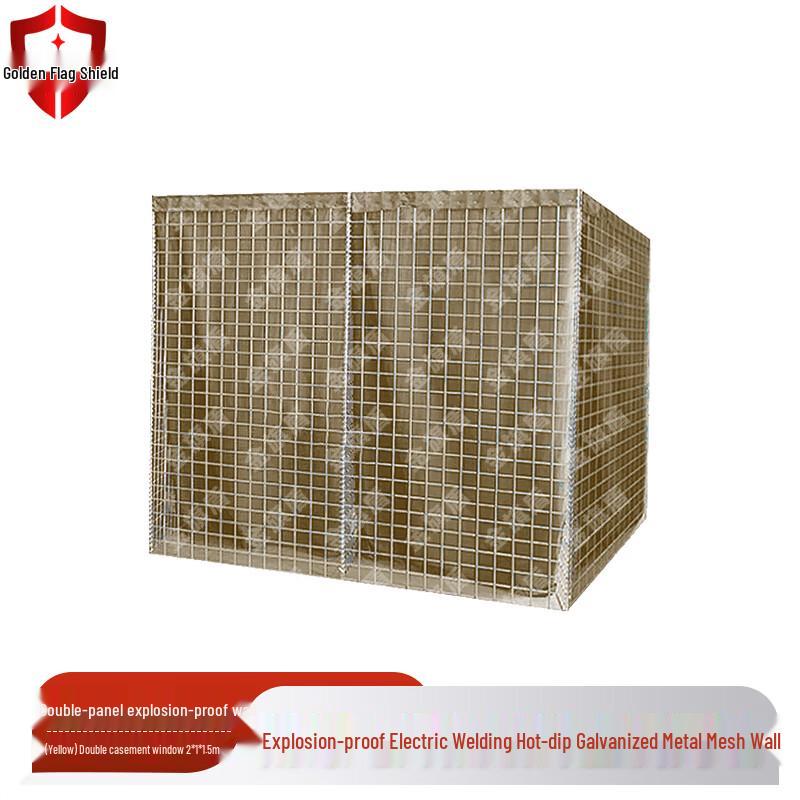 Golden Flag Shield Hot-Dip Galvanized Gabion Blast Wall