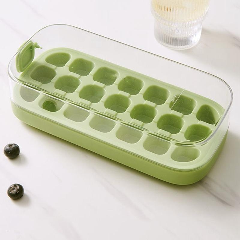 Творческий лоток для льда с коробкой для приготовления кубиков льда, легко извлекаемый из формы для льда, морозильник для кухни, бара, ручной пресс для кубиков льда