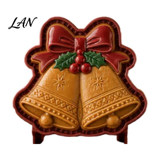 Small Pie Crust Press Christmas Mini Mold for Hand Pies, Holiday Gingerbread Man House Santa Claus Cute Shaped Cookie Molds Baking Tools Pastry Dough