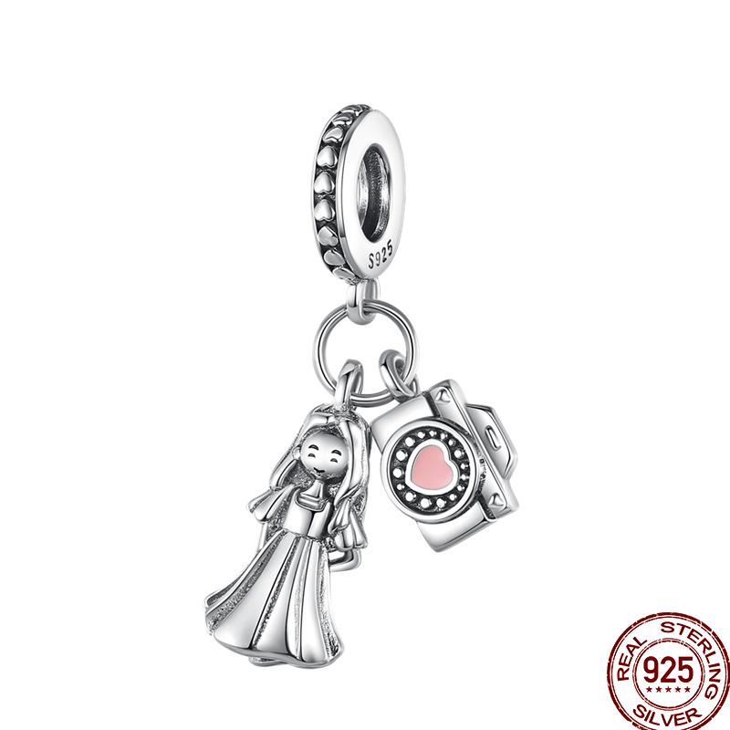 Copper Pure Pink Love Puppy Pet Pink Perfume Pendant Beads Suitable For 3Mm Original Bracelet Diy Jewelry