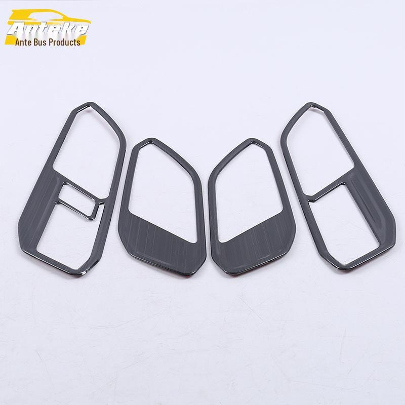 Taycan Interior Door Handle Trim: Bright Ring and Armrest Buckle Accessory for 18 Models