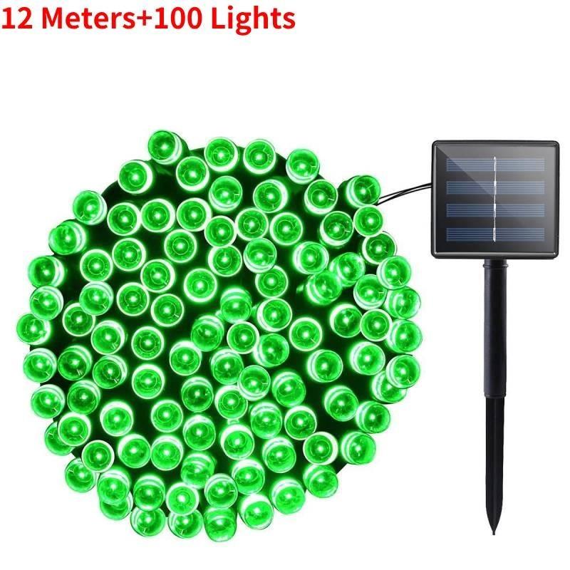 Рождественская светодиодная гирлянда, сказочный свет, уличные гирлянды на солнечной батарее, 8 режимов