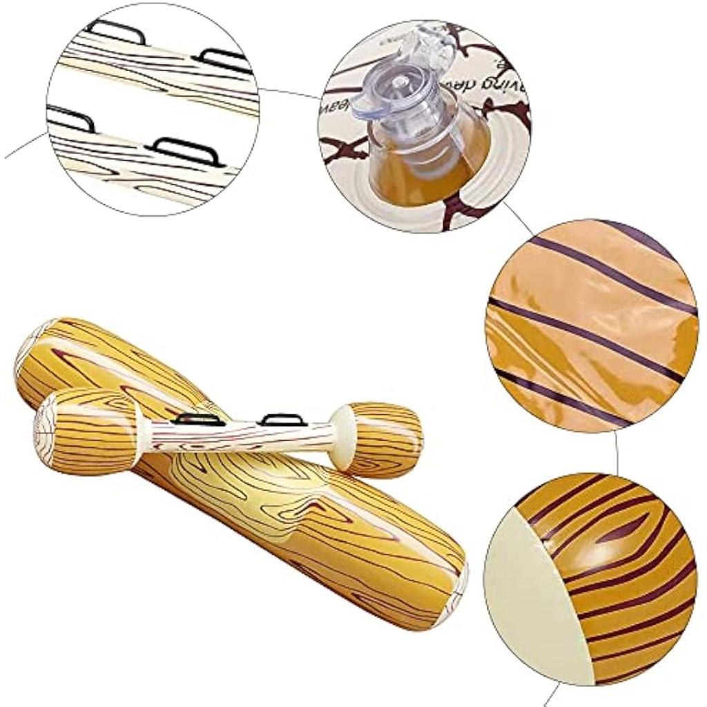 Pool Float, 4 Pack Canoe Inflatable Water Toy Swimming Toy with Paddle, Boat Air Mattress Swimming Seat Water Sports for Children Adults Up To 275 Lbs