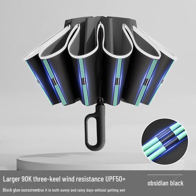 Автоматический складной зонт из 72 костей для мужчин и женщин — большой, двойного назначения: от солнца и дождя
