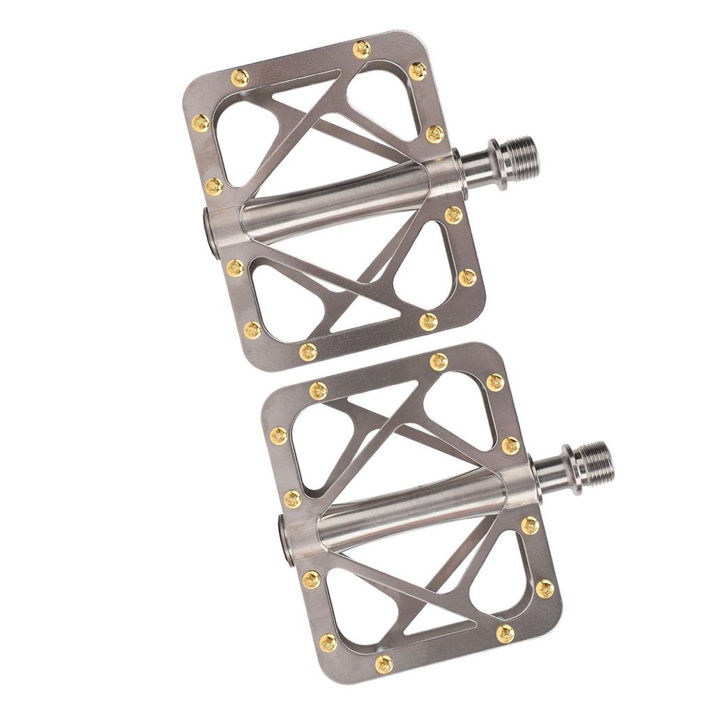 2pcs Bicycle Pedal Titanium Alloy Anti Slip with DU Sealed Bearings Bike Pedal for Replacement