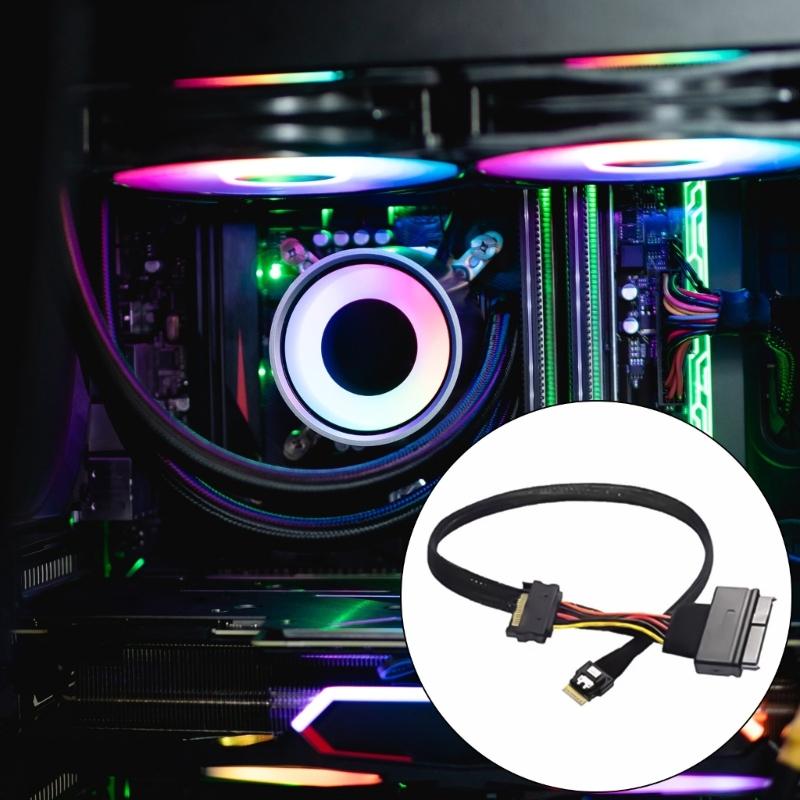 Кабель данных SFF-8654 4i Male на SFF8639 Поддерживает протокол PCIe NVMe с интерфейсами для SSD U2U3