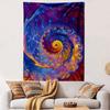 Fractal Spiral Tapestry Wall Hanging, Colorful Swirl Art, Wall Decor for Bedroom Living Room Dorm