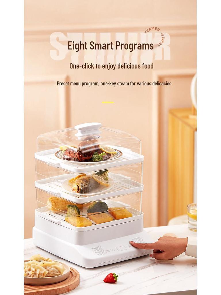 Электрическая пароварка и горячий горшок с двойным напряжением, объем 10,5 л, двухслойный изолированный кухонный горшок.