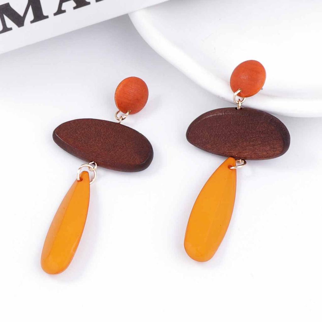 Retro Simple Wooden Earrings