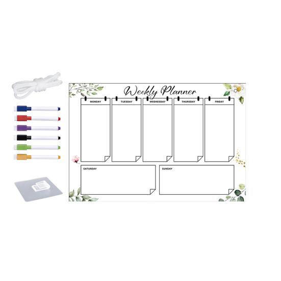 Холодильник, акриловая доска для сообщений с ручками, прозрачная устойчивая к царапинам многоразовая доска для холодильника, еженедельник