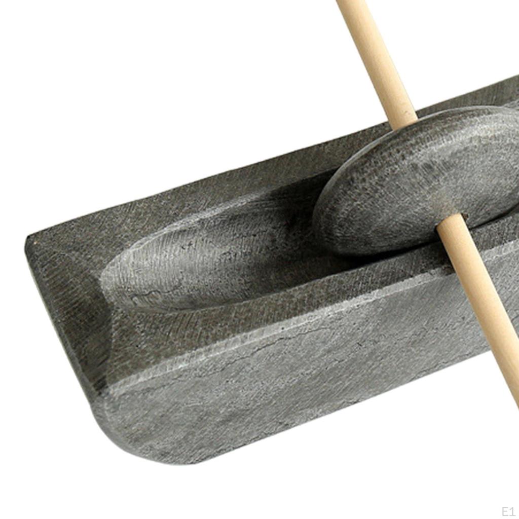 Tea Grinding Small Stone Mortar Roller Multipurpose Deepened Crusher Spice Set