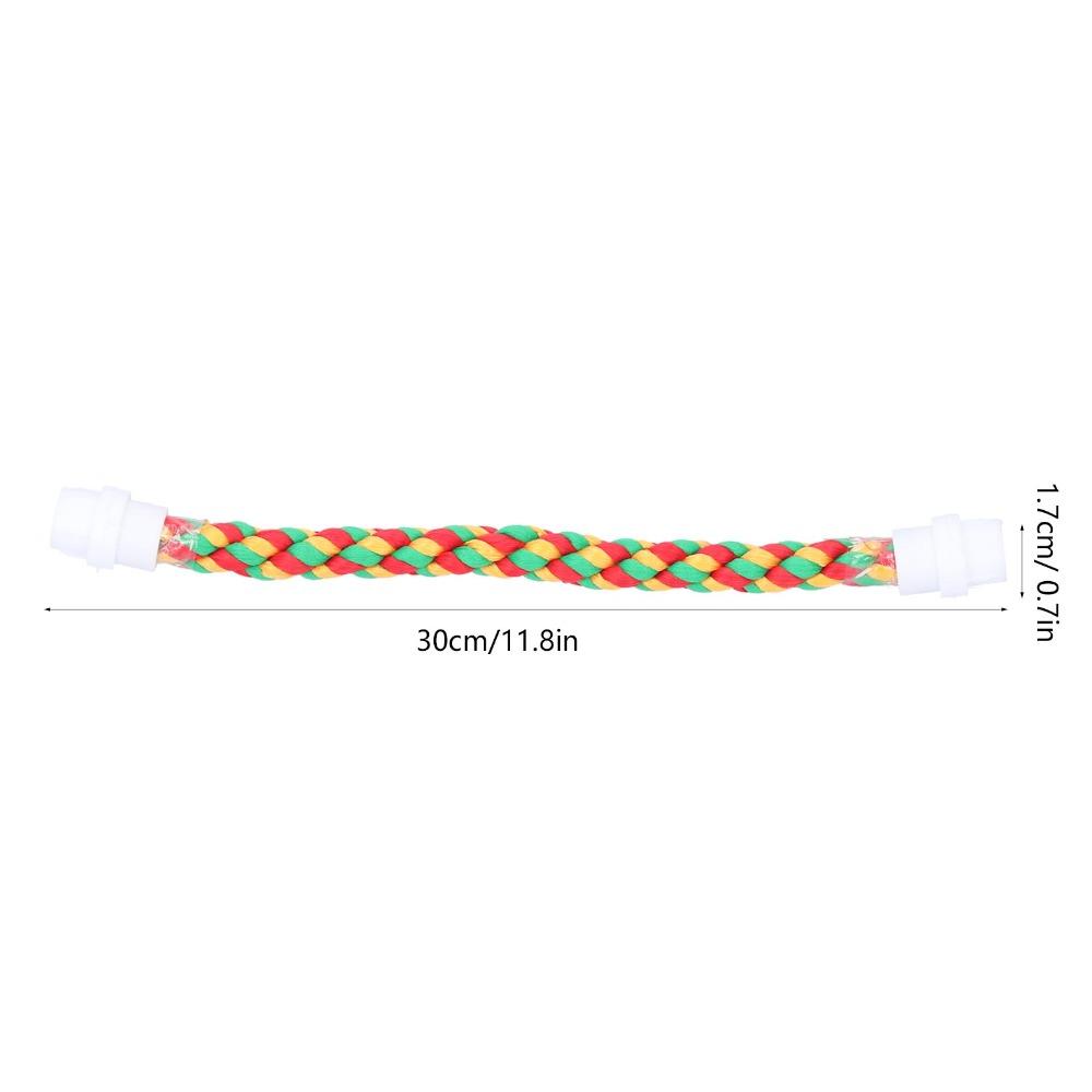 Colorful Design Cotton Rope Perch Adjustable Length U Shape Stand Bird Climbing Toy For Parrots