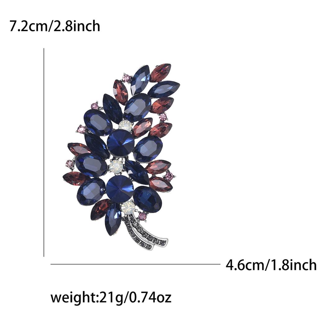 High-Grade Alloy Rhinestone Tree Brooch Exquisite Creative Women'S Cardigan Shawl Corsage Jewelry Pin