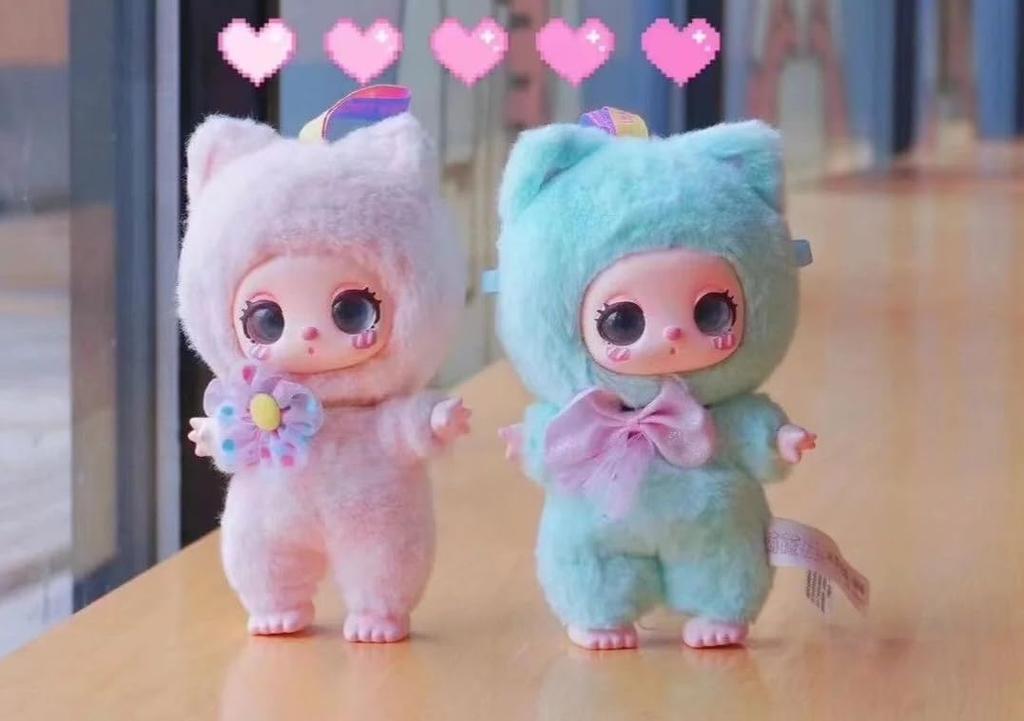 TRRCEPOS 1st Generation Plush Keychain Official Lovebu Keychain Blind Box Fluffy Mascot Perfect Gift Polyester PVC 9 Types Randomly Anime-Style