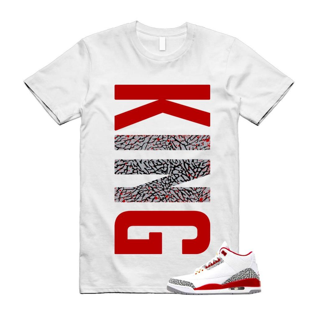3 Cardinal Red White Cement Grey Light Curry Mens Kids T Shirt Match KING VERT