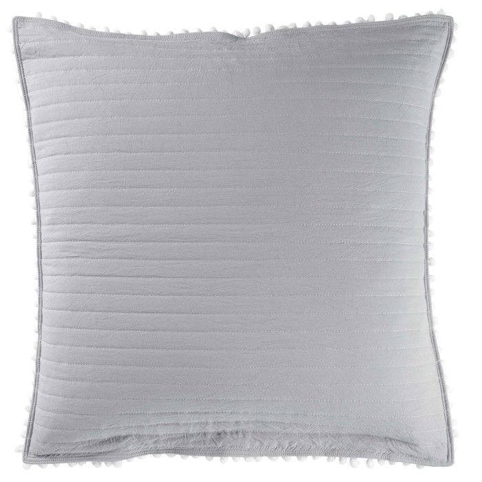 Housse de coussin Dorin 60 x 60 cm Gris et blanc