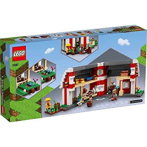 LEGO Minecraft Красный хлев 21187, Игрушка, Строительные блоки, Подарок, Видеоигра, Дом, Мальчики и девочки, Возраст 9+