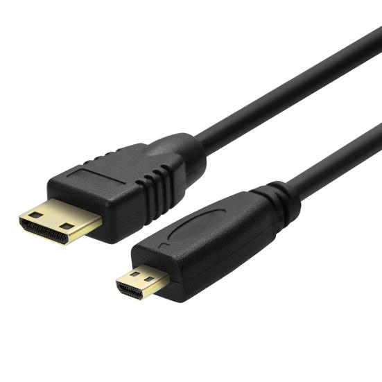 0.3m/1m/1.8m High Clarity To Micro HDMI-compatible 1080P Mini Male Converter Cable Cord