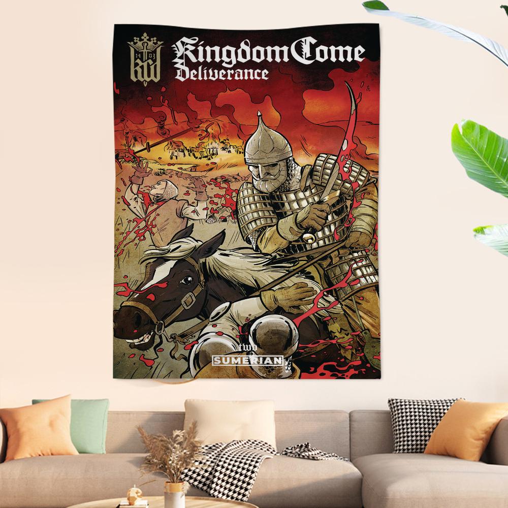 Игра Kingdom Come Deliverance 2 Мультяшный Гобелен Искусство Научная Фантастика Комната Домашний Декор Настенное Полотно