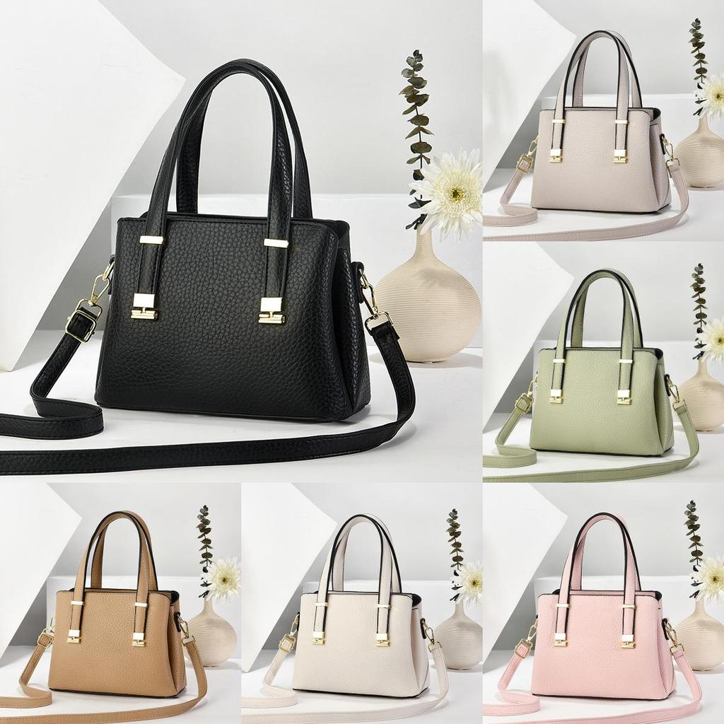 Chic Womens Handheld Pu Shoulder Bag With Inner Pocket For Outings Casual