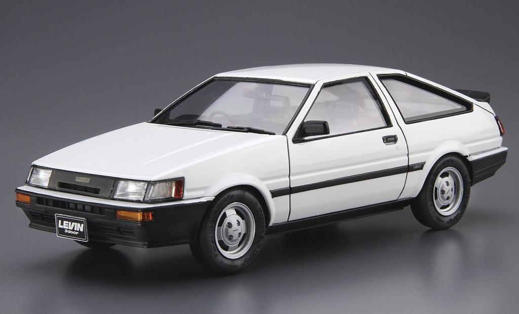 Aoshima Bunka Kyozaisha The Model Car Series Toyota AE85 Corolla Levin 1500SR 1984 Пластиковая модель 1/24 № 85