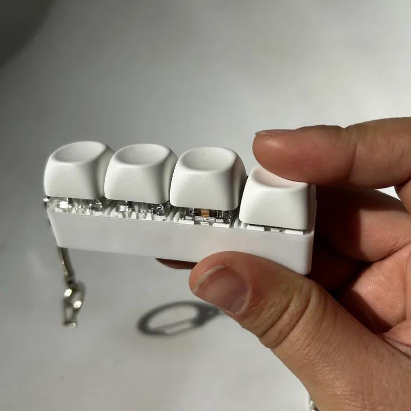 Build Your Own Keyboard Keychain, 9 Keys Diy Fidget Toy With Asmr Click Sound, Custom Mechanical Keyboard Feel Stress Relief Key