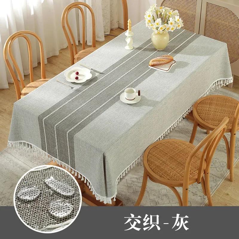 Thickened Cotton Linen Table Mat Household Rectangular Coffee Table Towel Waterproof Oil Proof Wholesale Tablecloth