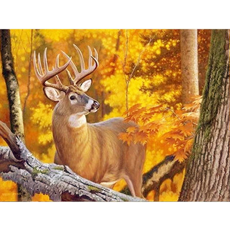 5D Diy Полный Круглый Квадратный Алмазная Картина Животных Собака Алмазная Вышивка Осенний Кленовый Лист Украшение Стены Домашнее Искусство