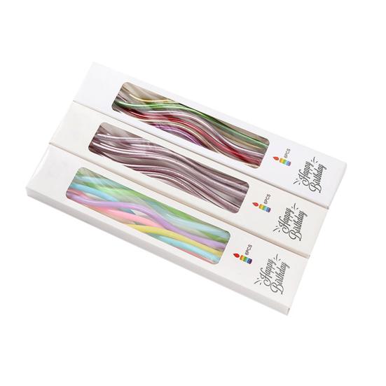 6 шт./компл. свечи на день рождения, хороший визуальный эффект, несколько цветов, отличное качество изготовления, устойчивый к коррозии, долгосрочное сохранение, украшение для торта