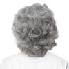 Elderly Wig and Beard Set, Gray Long Curly Wig