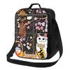 Japanese Cat Coloring Book Insulated Lunch Bag Portable Waterproof Thermal Cooler Bento Tote Bag for Work School Picnic Beach