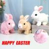 Plush Rabbit Toy Robot Bunny Walking Jumping Running Animal Shake Ears Cute Electric Pet for Kids Birthday Gifts