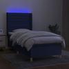 VidaXL Slat Bed Base with Mattress and LED, Upholstered Bed, Single Bed, Adult Bed for Interior Bedroom, 3138923