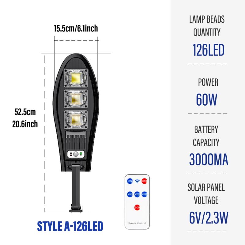 Светодиодный солнечный уличный фонарь, садовый прожектор, дистанционное управление, гараж с датчиком движения, настенный светильник, освещение дворовой дорожки