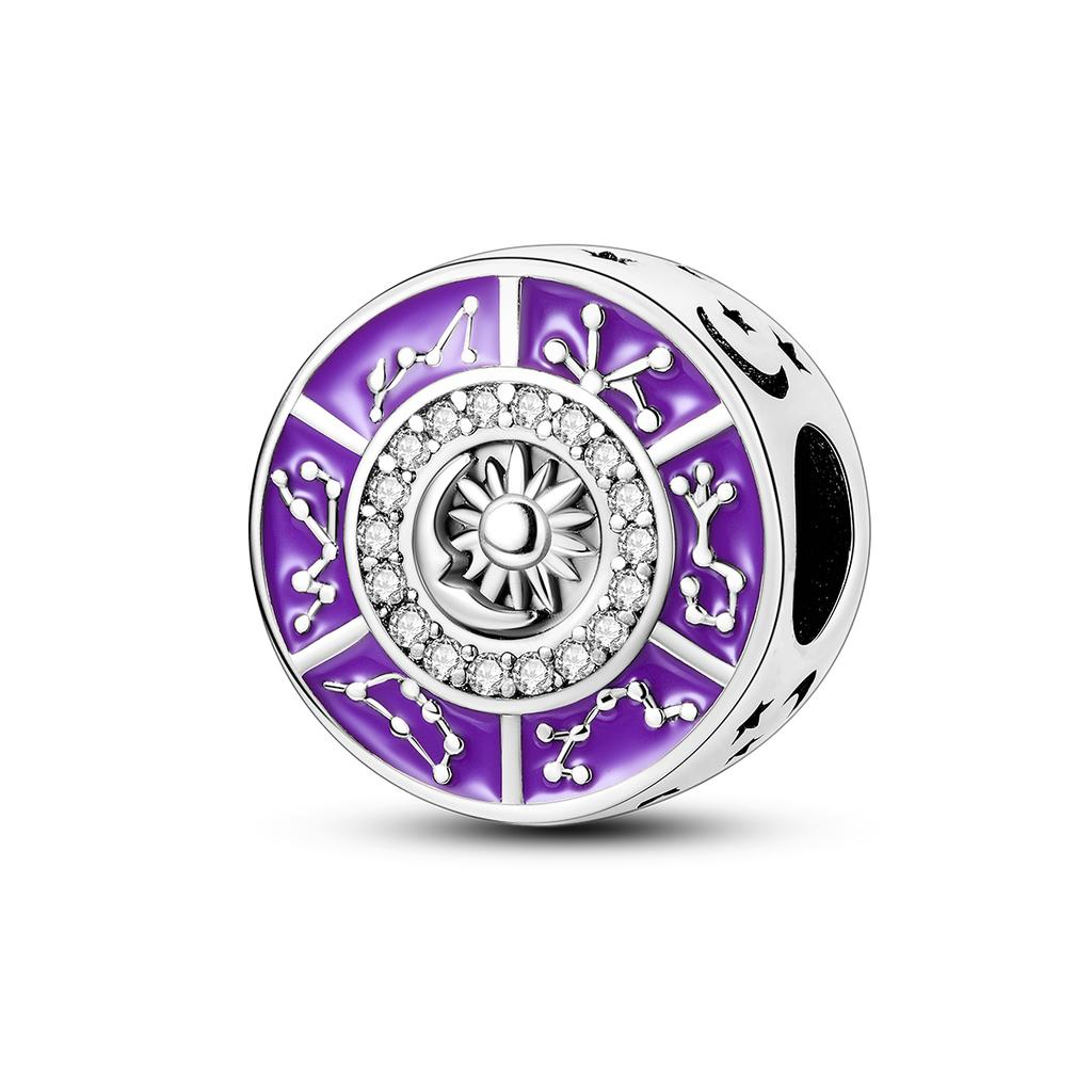 Silver Plated Star Moon Charms Beads for DIY Bracelet Pendant Dangle Women Fine Jewelry Gift