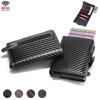 Carbon Fiber Rfid Blocking Protection Men Id Credit Card Holder Wallet Leather Metal Business Bank CreditCard Cardholder Case