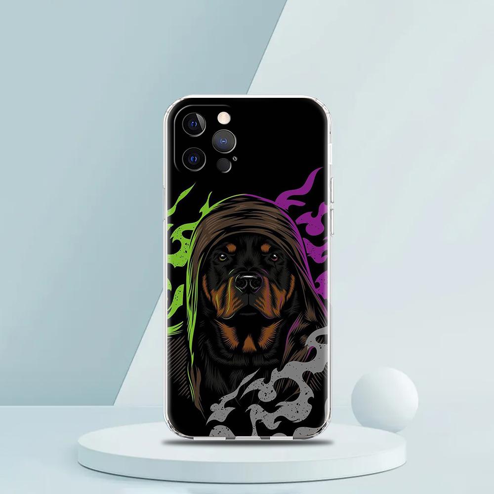 Чехол для iPhone 16 15 14 13 12 Pro Max с изображением добермана, прозрачный мягкий чехол для iPhone 11 Pro Max 7 8 Plus XS XR, защитная крышка, чехлы, сумки
