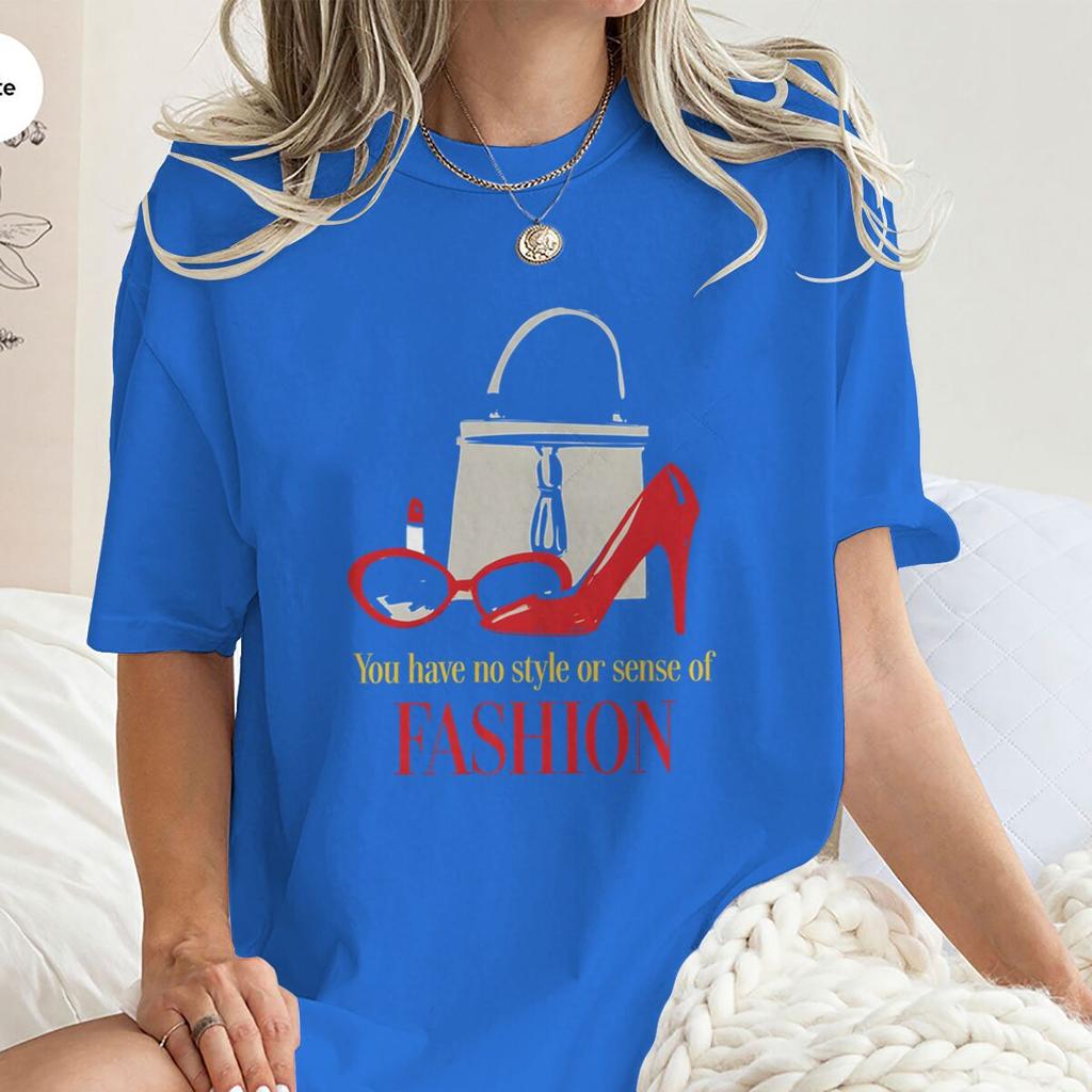American Style Retro Movie Print T Shirt Women Y2K Basic T Shirts 100 Cotton Crew Neck Hip Hop Tee Shirt