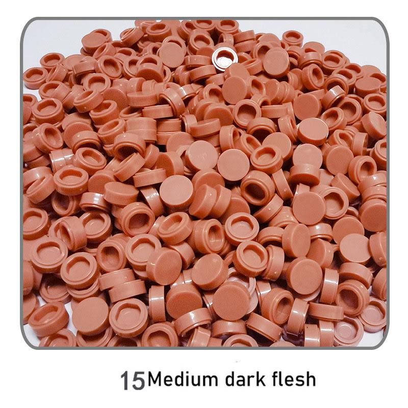 1000Pcs City Building Blocks Flat Tile 1x1 Round Bricks DIY Enlighten Blocks Parts 98138 Blocks for Boys Girls Gifts Children