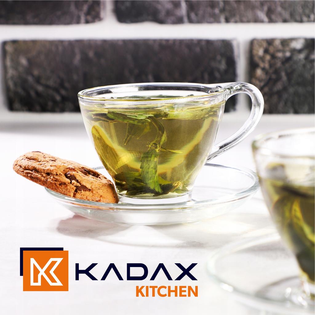 KADAX Cups With Saucers For Coffee Tea 200ml