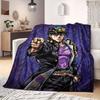 Мультяшное фланелевое одеяло JOJO's Bizarre Adventure, с принтом, для дивана и кровати, теплое и удобное одеяло для сна, для пикника_LIAN