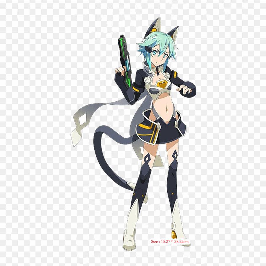 Sinon Sao Sinon Kirito Iron On Patches For Clothing Applique Stickers On Clothes Heat-Sensitive Custom Patch