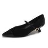 Fashion Pumps Women Shoes Pointed High Heels Women's Retro Mary Jane High (5cm-8cm)  Pointed Toe