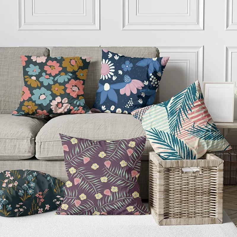 Цветочный узор Декоративная наволочка Офис Гостиная Автомобиль Украшения Дома Наволочка