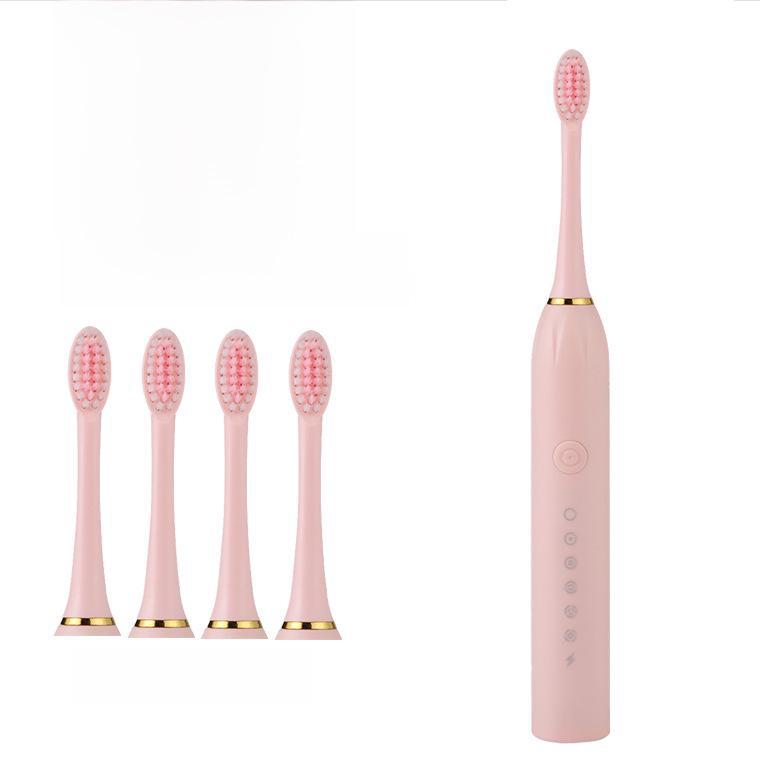 Универсальная электрическая зубная щетка с мягкой щетиной для взрослых и детей — автоматическая, перезаряжаемая, идеально подходит для пар