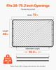 VEVOR Chain Link Fence Gate, 183x117 cm, Adjustable Chain Link Fence Panel, Fit 2.2-6 ft (W) x 6 ft (H) Garden Fence Gate Opening