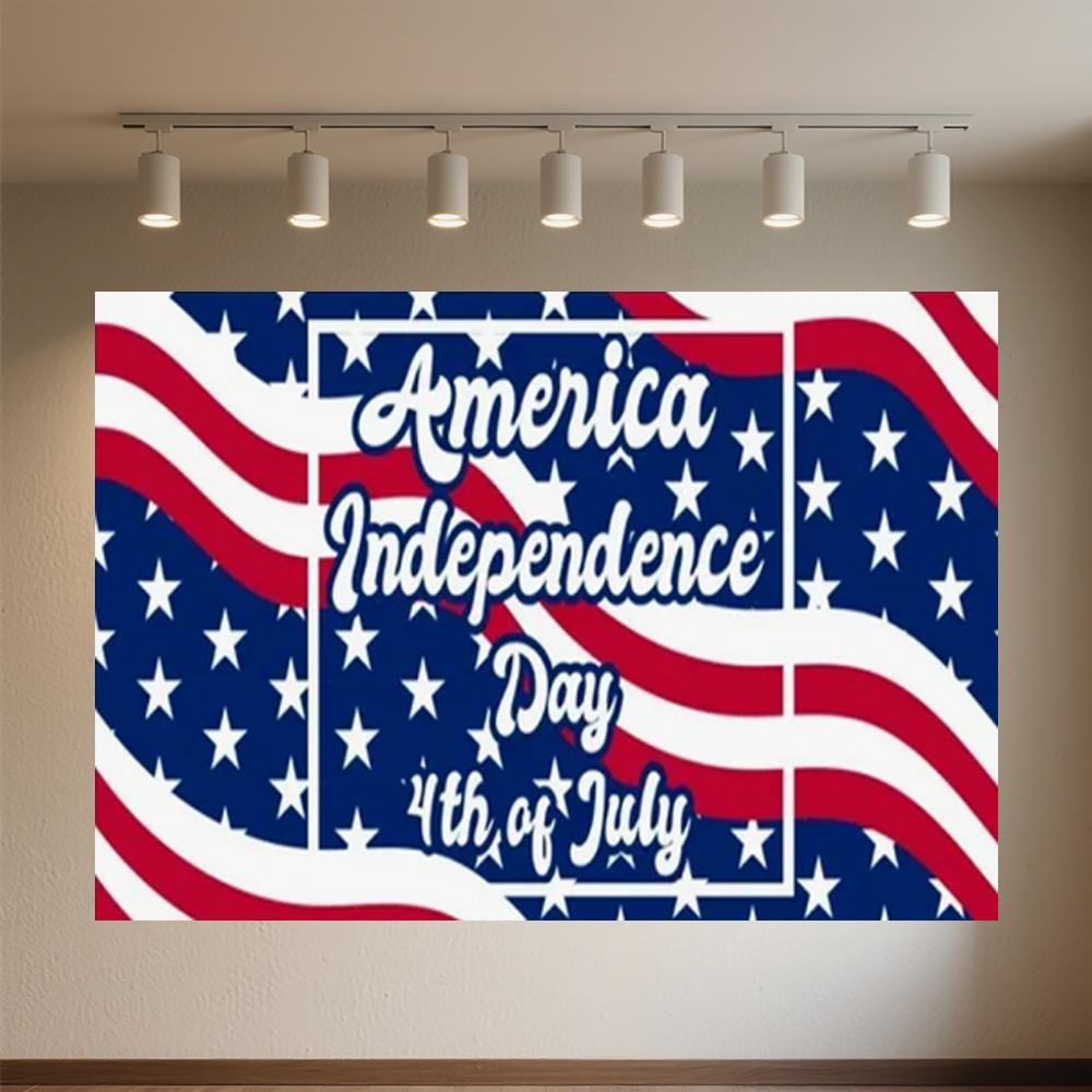US July 4 Independence Day Background Celebration USA Flag 4th of July Independence Day Portrait Banner Decor Background Photo